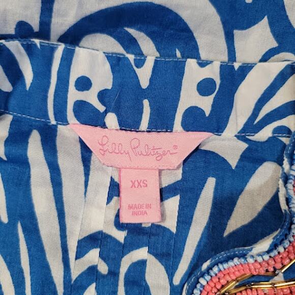 Lilly Pulitzer- Sarasota Beaded tunic top- size XXS - Picture 8 of 9